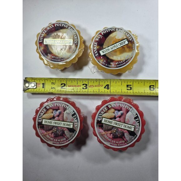 Yankee Candle Wax Tarts Set Of 4 Warm Apple Crisp Home Sweet Home Scents - Picture 4 of 4